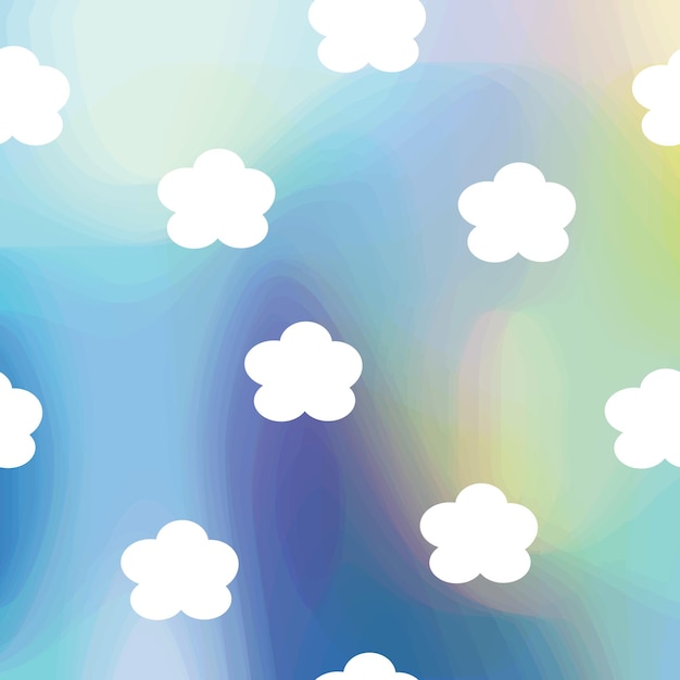 벡터 추상적인 파란 하늘에 있는  ⁇  구름 무질서한 패턴