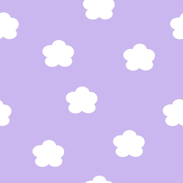 White clouds texture seamless pattern