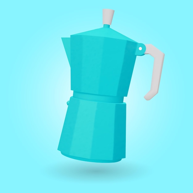 White coffee maker Vector illustration