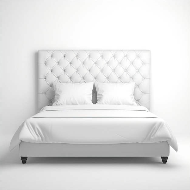 White color Bed gradient vector white background isolated