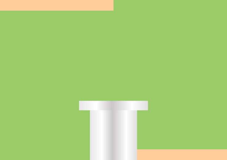 Vector a white column with a gold stripe on it