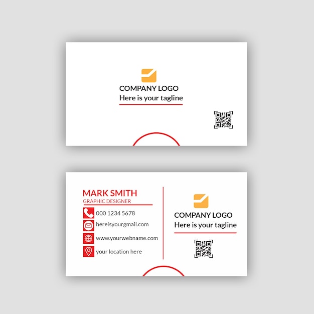 Vector white colure modern business card design