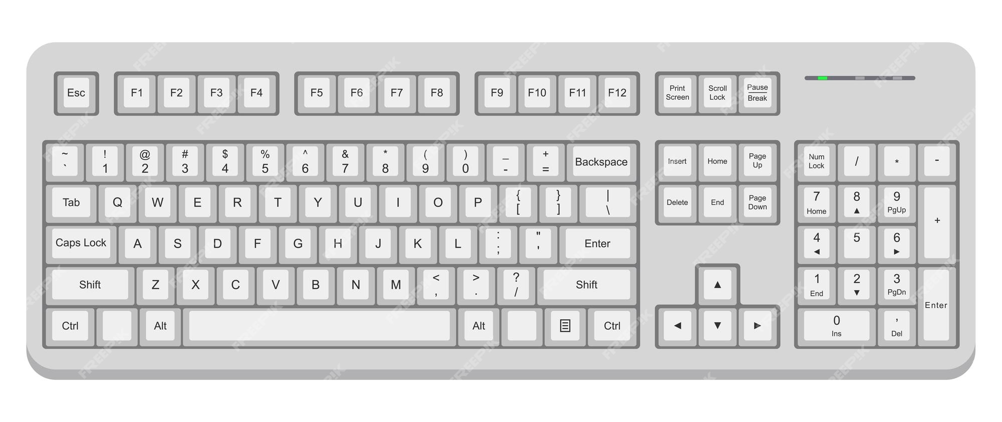 computer keyboard clipart black and white