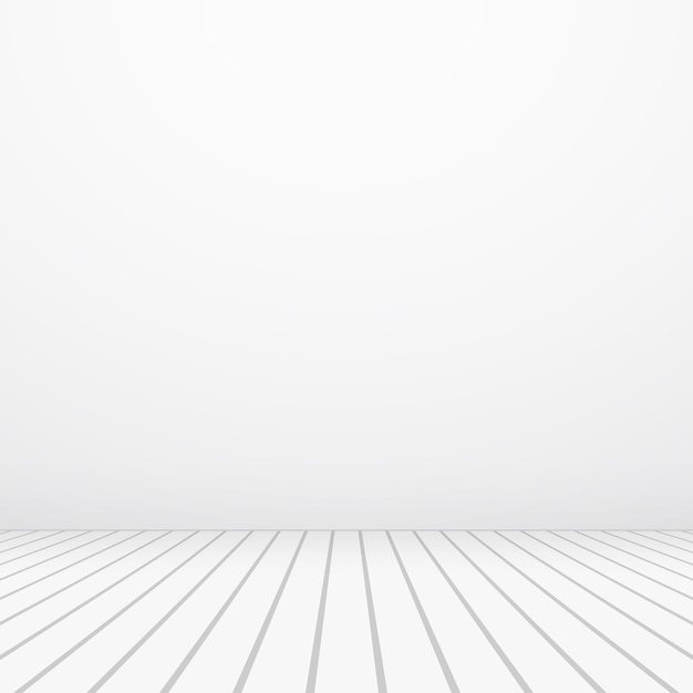 White copyspace vector realistic floor and wall