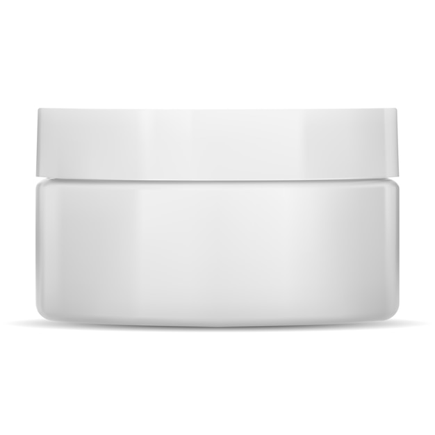 Vector white cream jar plastic cosmetic container