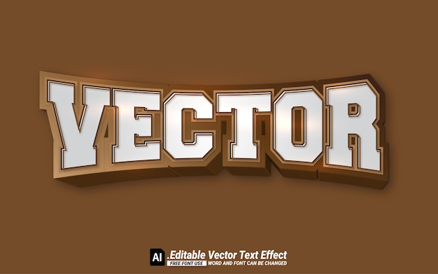 Vector white cream text effect