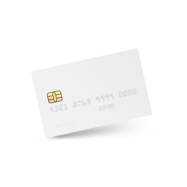 white credit card isolated.