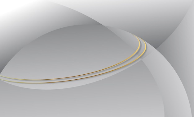 白い曲線と金色の線の背景ベクトル イラスト
