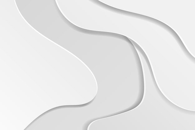 Vector white curve paper layered abstract background