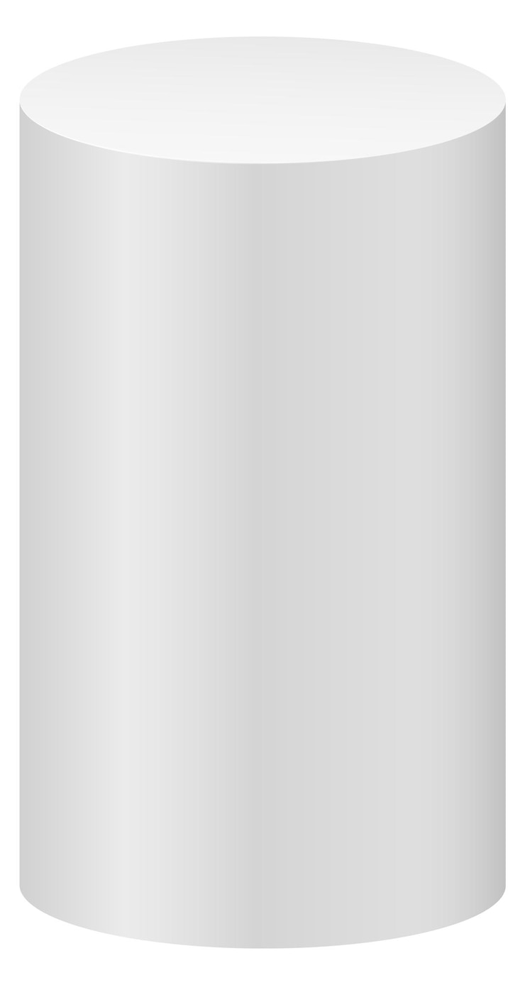 Vector white cylinder mockup realistic shadow geometric stand isolated on white background