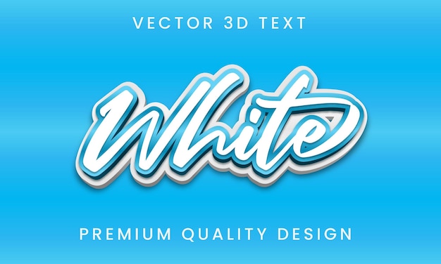 White day editable 3d text effect template