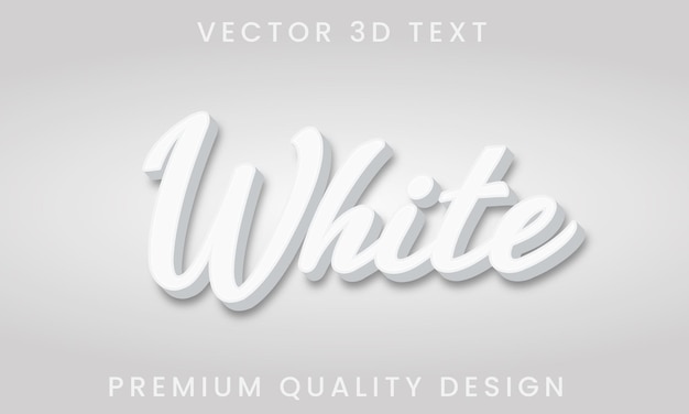 White day Editable 3d text effect template