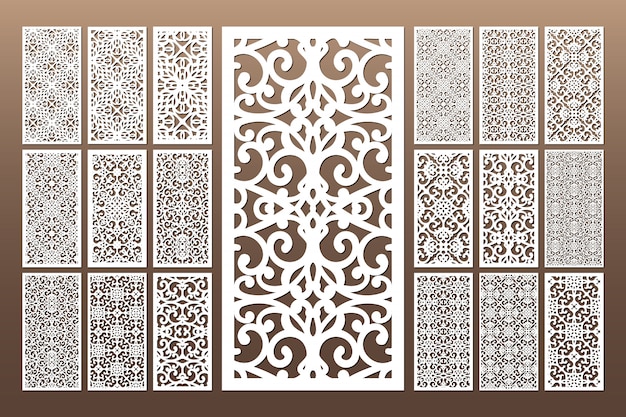 white decorative Die cut seamless pattern