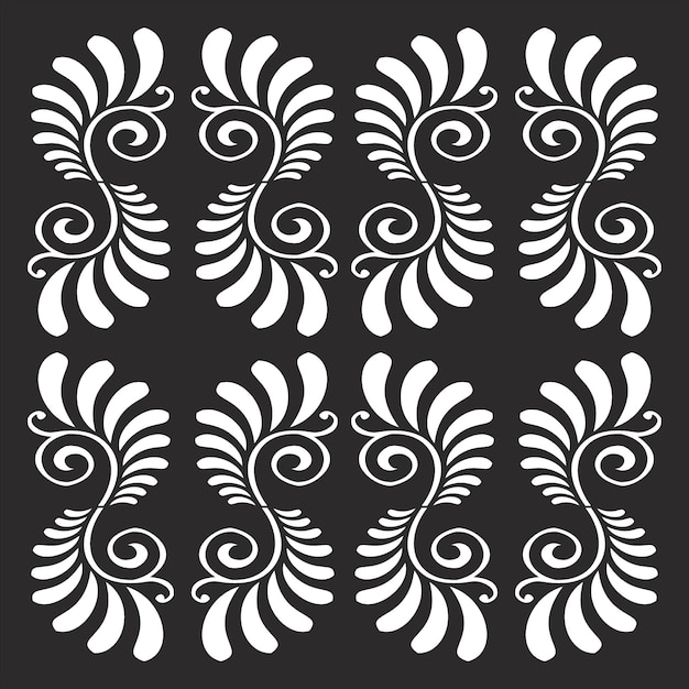 Vettore bianco decorativo die cut seamless pattern