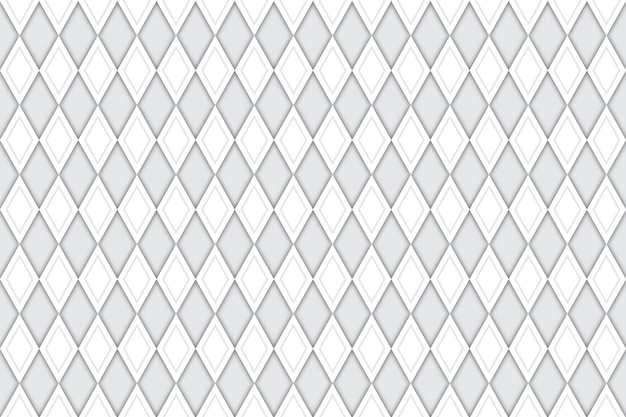 Vector white diamond pattern on a white background.