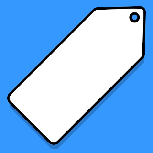 Белая скидка на синем фоне Плоская векторная иллюстрация
