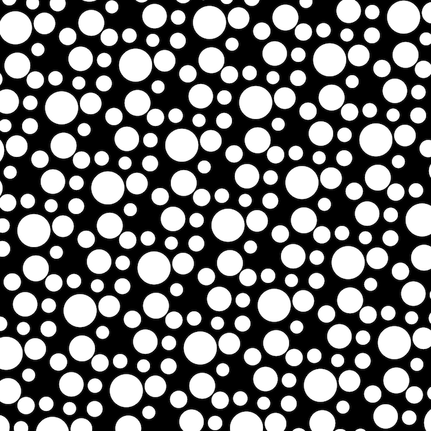 white dots pattern on black background ramdon size