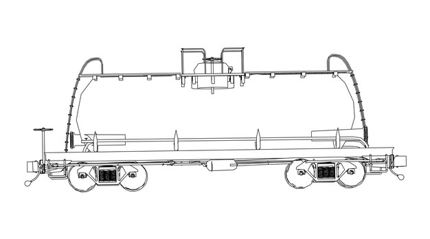 Vector a white drawing of a metal bar that has the number 1 on it.