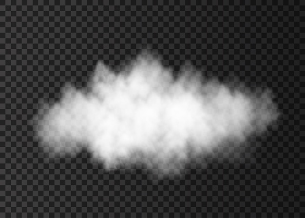 Vector white  dust  cloud.  smoke  or  steam effect.