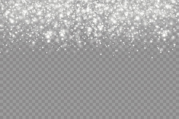 Vector the white dust sparks and star shine with special light