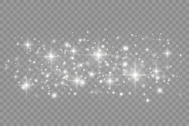 White dust.  stars shine with special light.