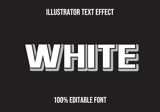 White Editable text Effect