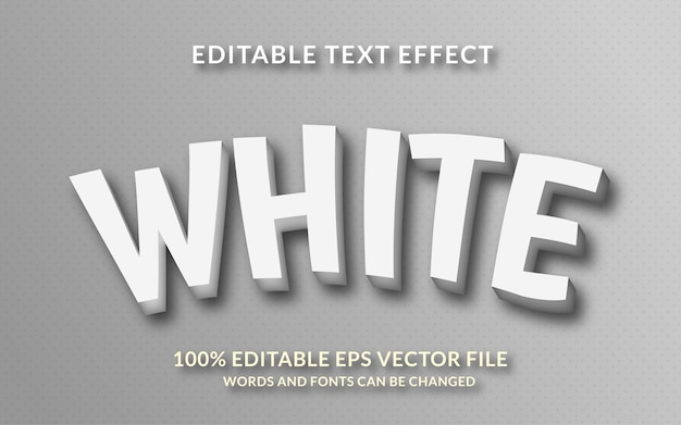 White Editable Text Effect