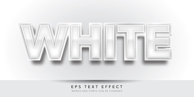 Vector white editable text effect