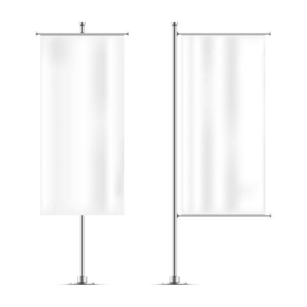 White flag banner set