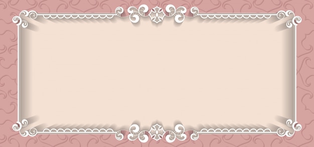 White flower frame, lace ornament