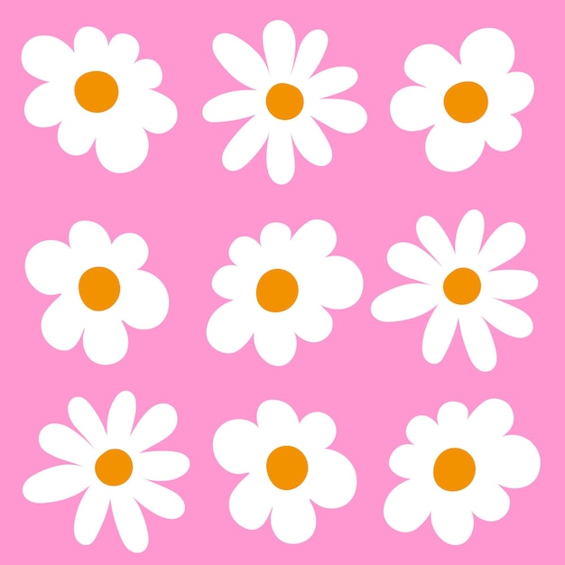 Vector white flowers