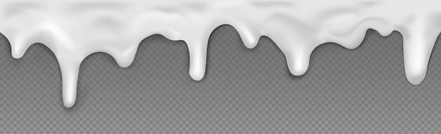 White flowing caramel no background panoramic transparent template vector