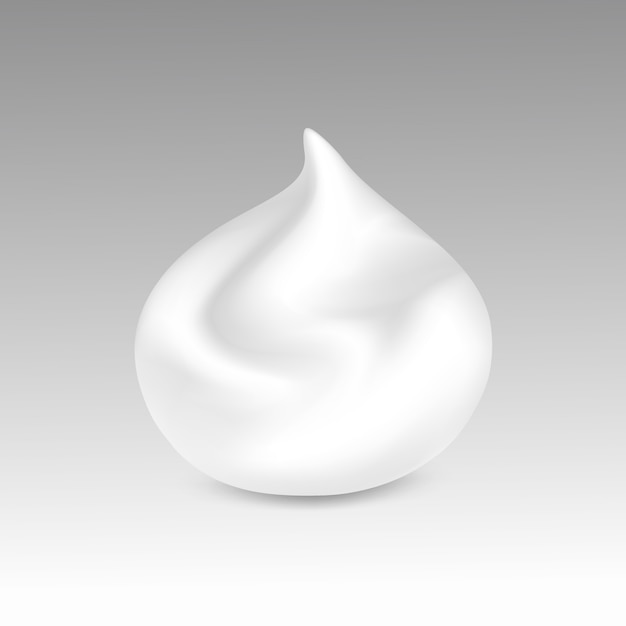  White Foam Cream Mousse Soap Lotion  on Background