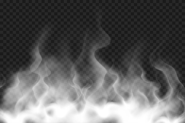 Vector white fog or smoke on dark copy space background vector illustration