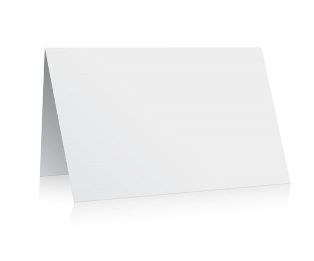 White folder paper greeting card vector 