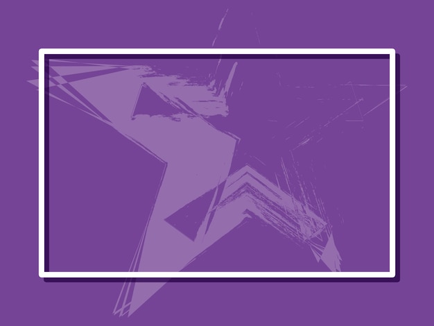 Vector white frame on a purple splash background flat design