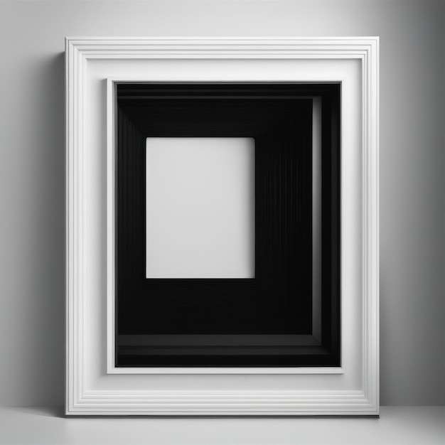 Vector white frame on a wall white frame on a wall