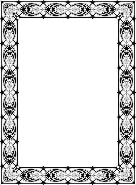 white frame with a design