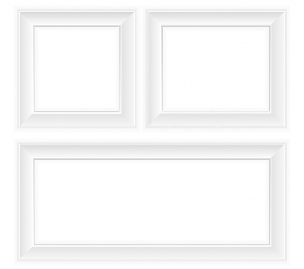 Vector white frame.