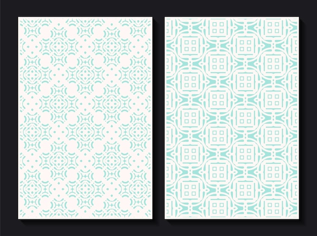 White geometric pattern cover design