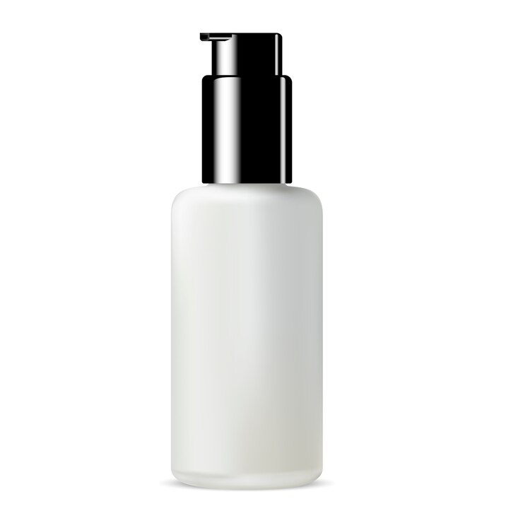 Vector white glass bottle