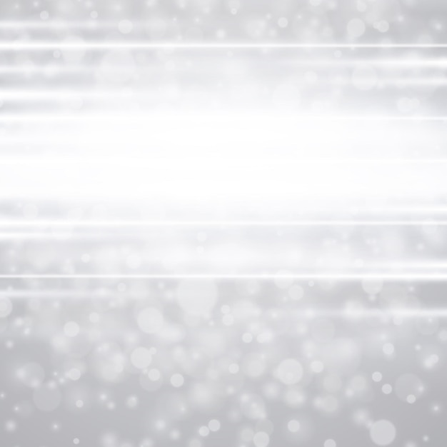 Белые глянцевые светящиеся линии, светящиеся частицы, абстрактные зимние снежинки, вектор фона шаблона