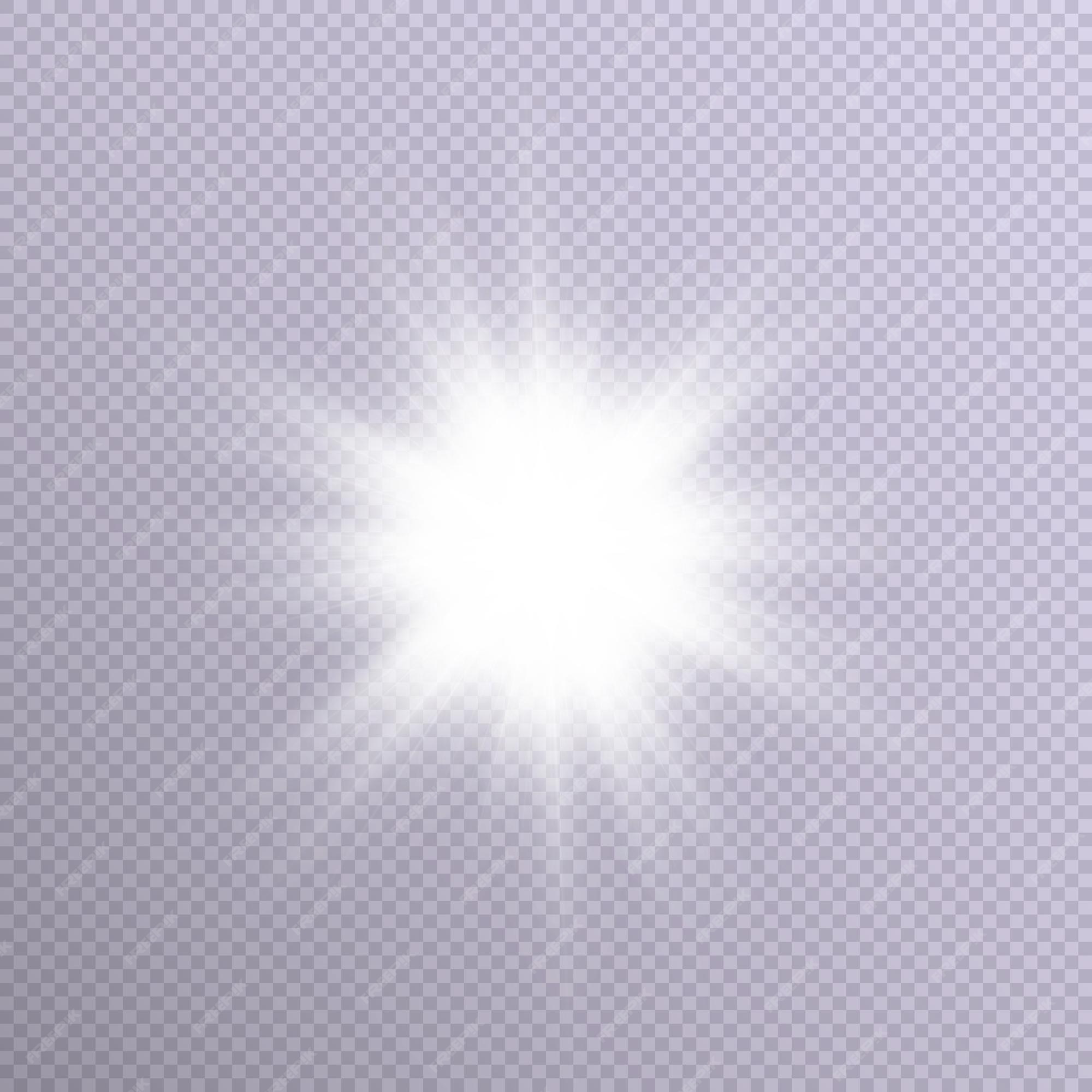 Premium Vector | White glow. transparent shining sun, bright flash on a  transparent background. png effect