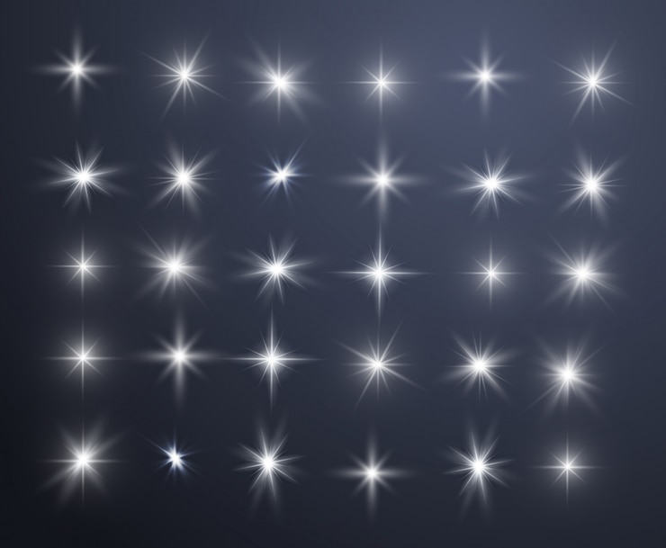 Vector white glowing light explodes on a transparent background. sparkling magical dust particles. bright star. 