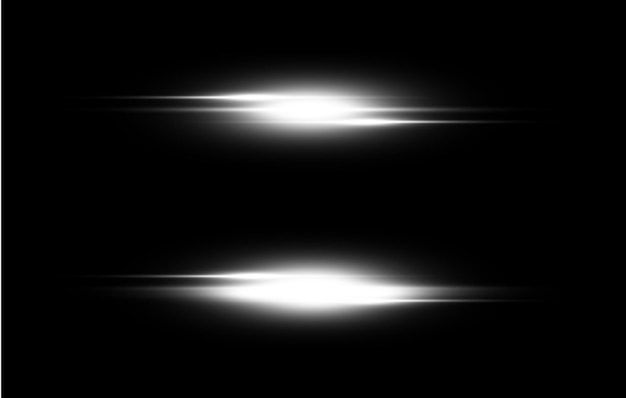 White glowing light transparent background