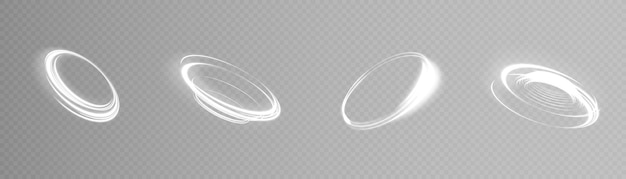 ベクトル 白く輝く光沢のあるスパイラル ライン。 eps10。高速プラズマ運動の抽象的な効果。シャイニーウェーブp
