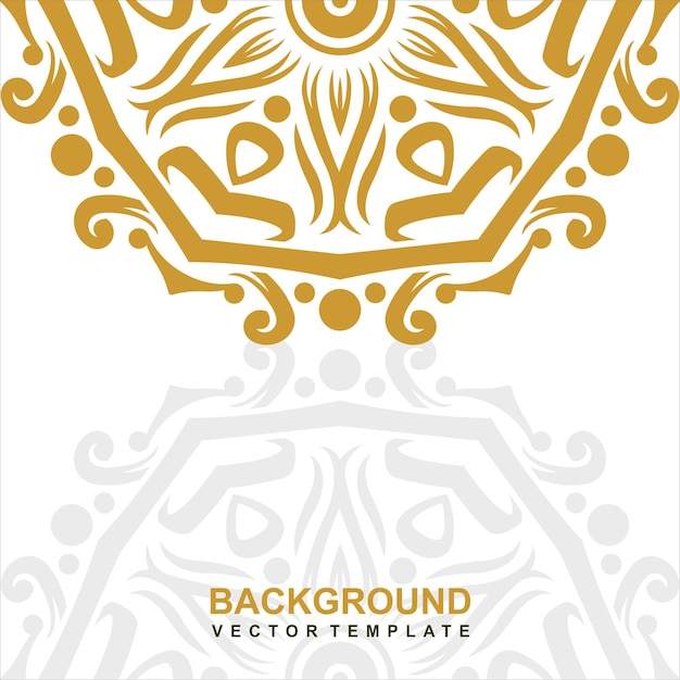 a white and gold background with a gold design.