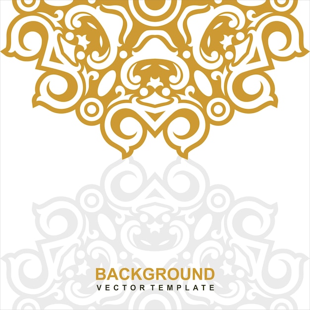 A white and gold background with a gold design.