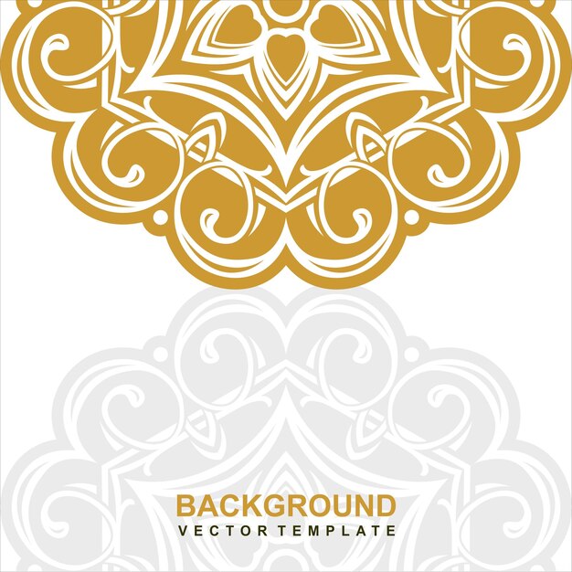 Premium Vector A white and gold background with a gold pattern.