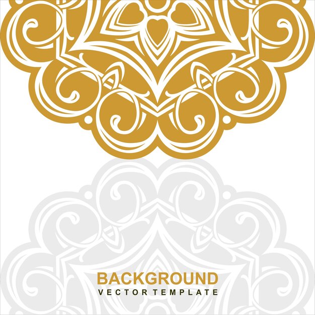 A white and gold background with a gold pattern.